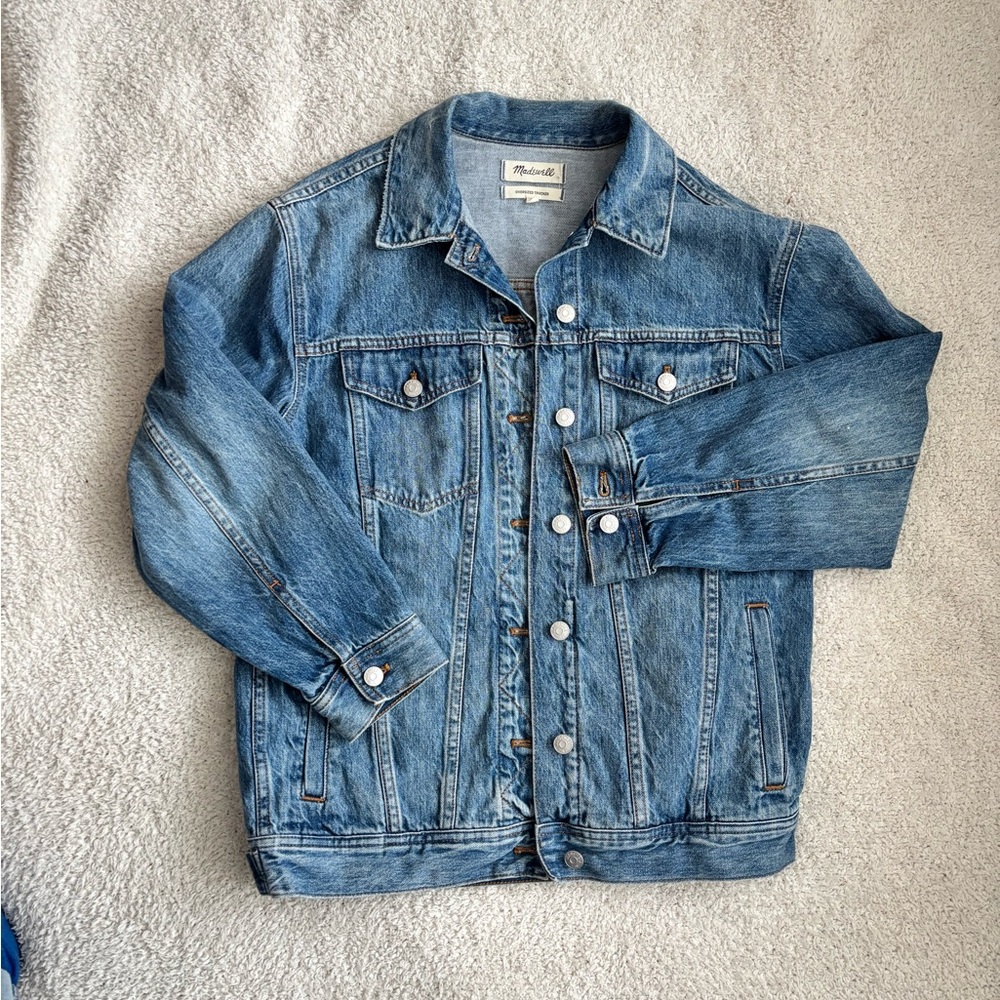Madewell Oversized Denim Trucker Jacket, S